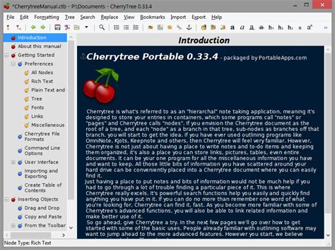 Cherrytree for Portable, 0.38 Complimentary Access